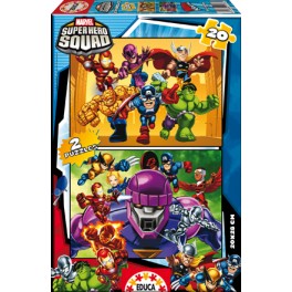 2 puzzles 20 Super Hero Squad